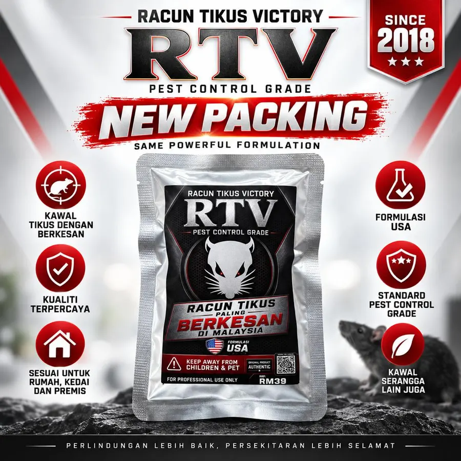 RTV Racun Tikus Victory — pembungkusan baru